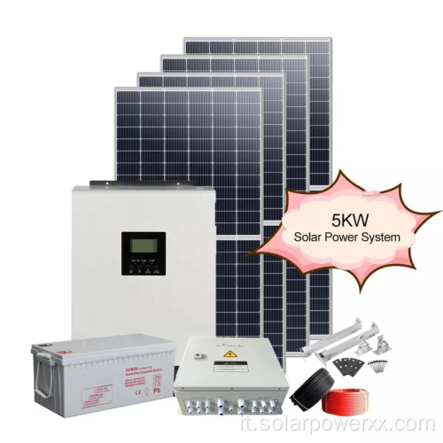 Sistema di energia solare da 5 kW di energia solare